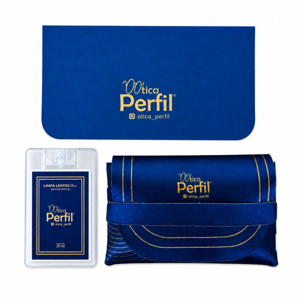 Kit limpa lentes - Spray Slim + Flanela + Estojo Organizador