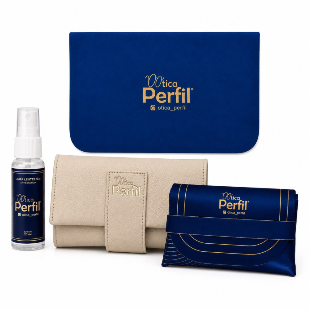 Estojo Porta Óculos + Kit Limpa Lentes 