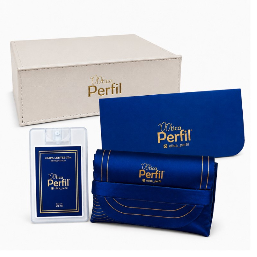 Organizador Porta Óculos + kit Limpa Lentes Slim