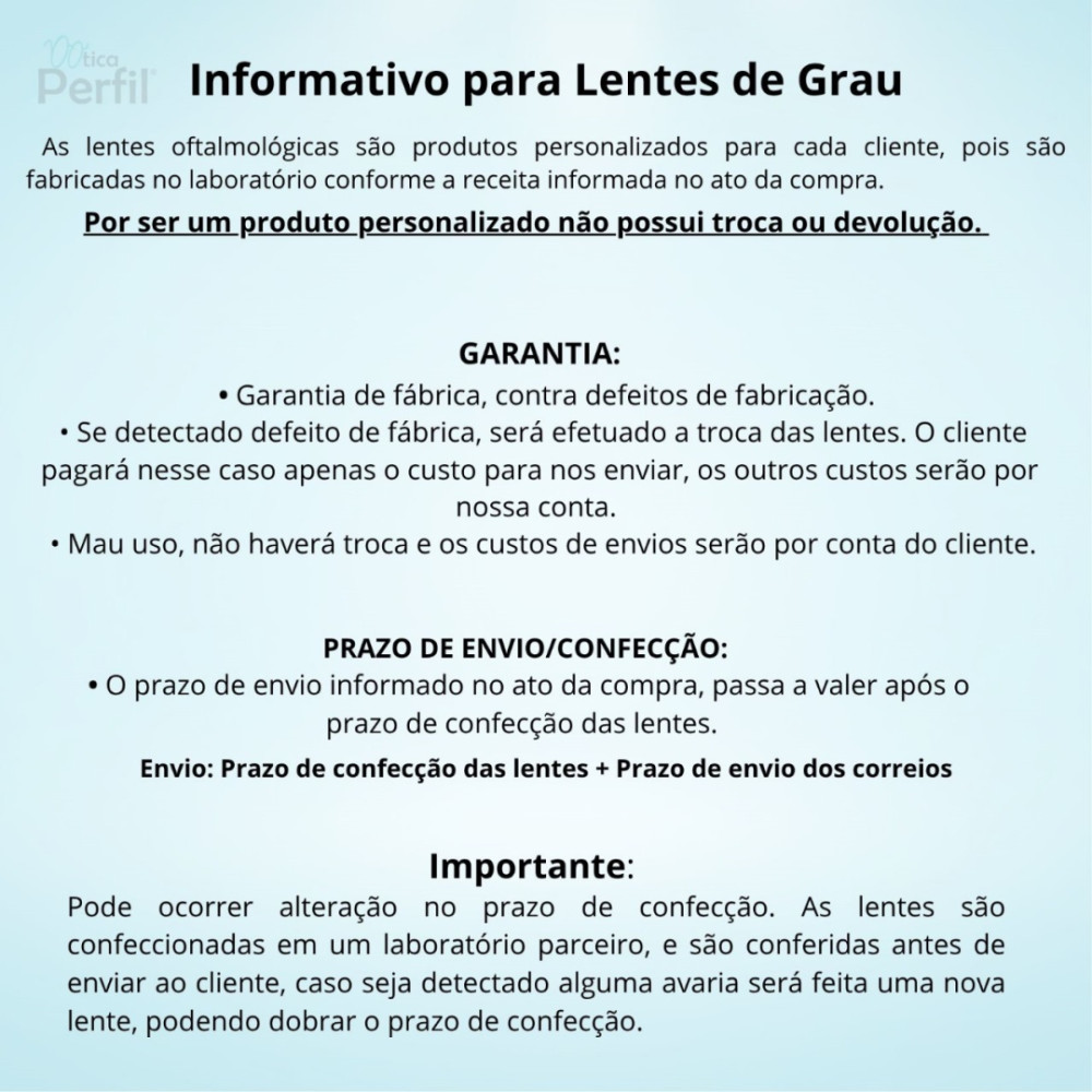 Lentes Visão Simples Airwear Com Crizal Rock Blue Uv