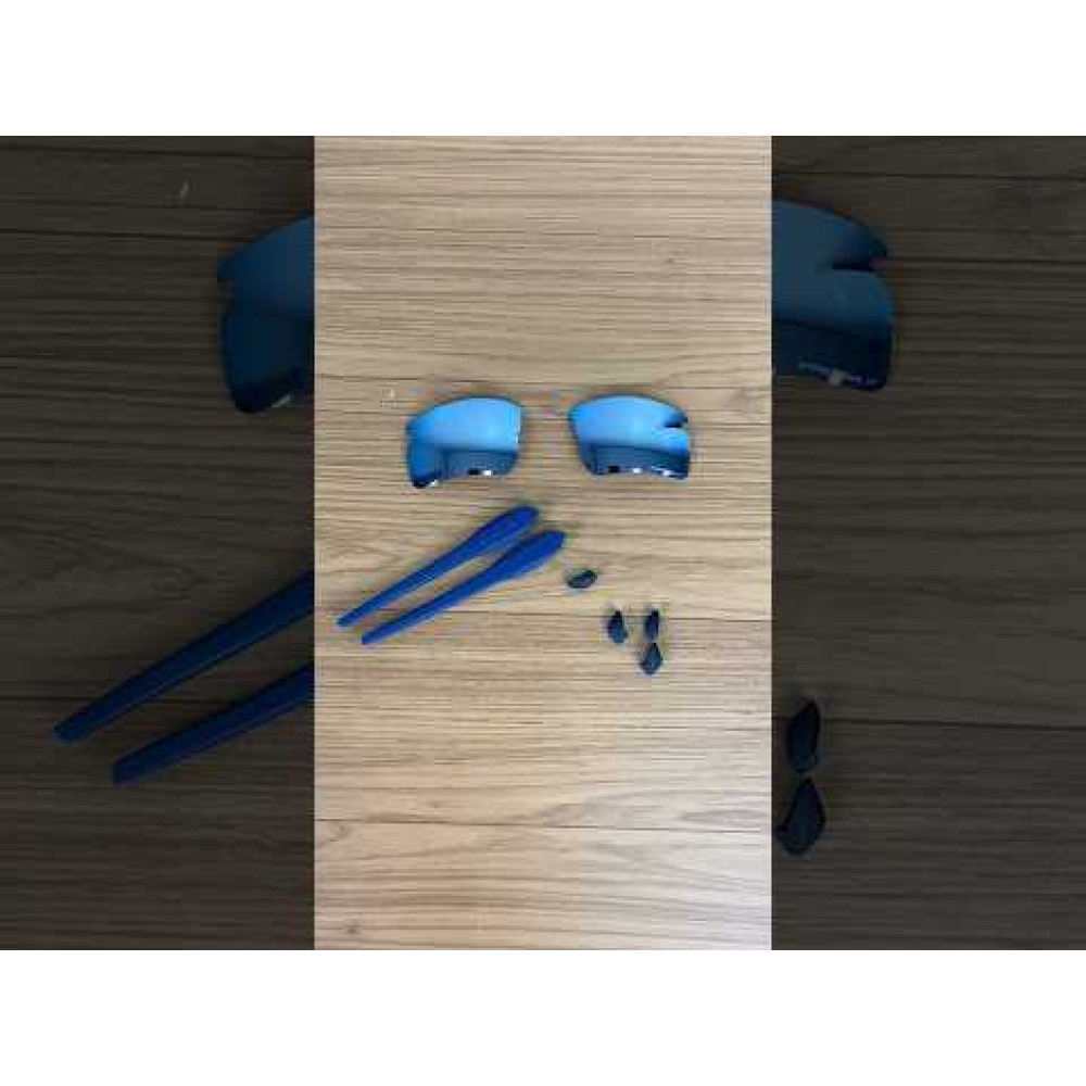 Oakley Flak 2.0 Xl OO9188 Lente Prizm Deep Water Polarizada + Borrachas das Hastes e Nosepads Azul