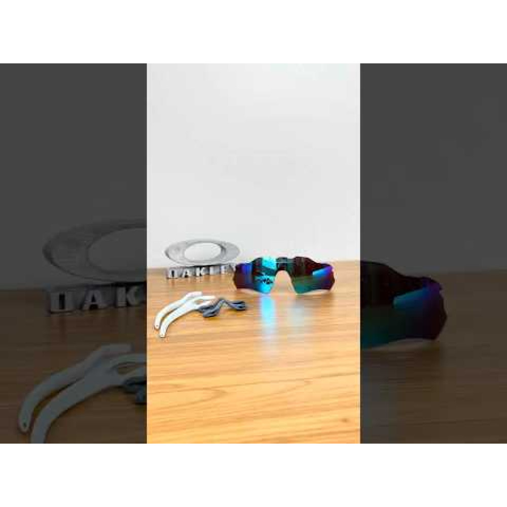 Kit Oakley Radar Ev Path Oo9208 - Lente Prizm Sapphire Polarizado + Sock Kit Branco